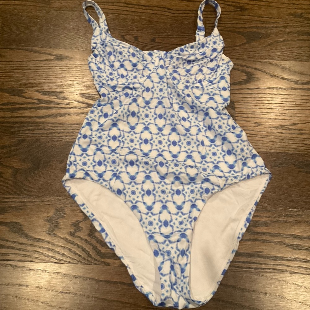 Vilebrequin Blue and White One Piece Swimsuit